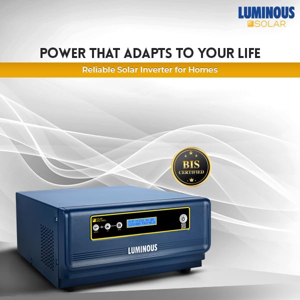 Luminous NXG 1450e Solar Inverter – 1100VA Pure Sine Wave with ISOT Technology | Intelligent Load Sharing & LCD Display | Reliable Power Backup for Home, Office & Shops | 36M Warranty view 2