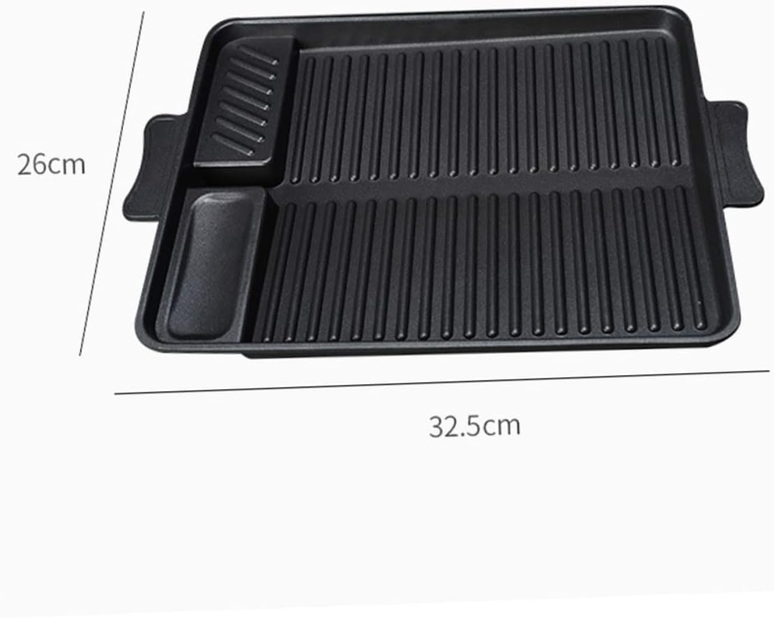 HANABASS Barbecue Griddle Pan Outdoor Grill Tray Grill Plate Bbq Bakeware Rectangular Baking Pan Dishwasher Safe
