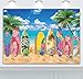 BINQOO 210 x 150 cm de hauteurété Planche de Surf Plage à thème fête Photographie Toile de Fond Surfs Haut Bord de mer île hawaïenne Tropicale Fond mer Ciel Soleil Luau Aloha Portrait
