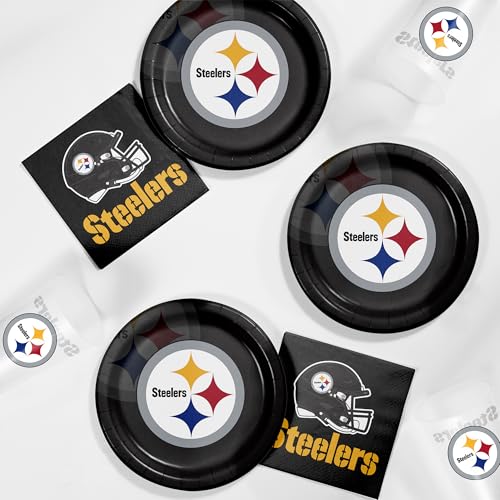 Trendware Pittsburgh Steelers Tailgating Kit 48 ct Officially Licensed