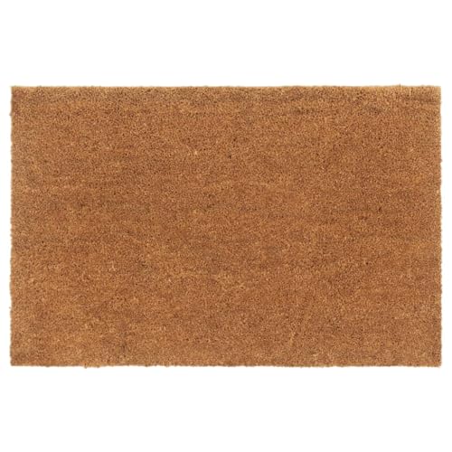 XHNIFBN Felpudo natural 65 x 100 cm de fibra de coco, 24 mm de grosor, para interior y exterior, antideslizante, para puerta de casa, pasillo y jardín, alfombrilla de coco