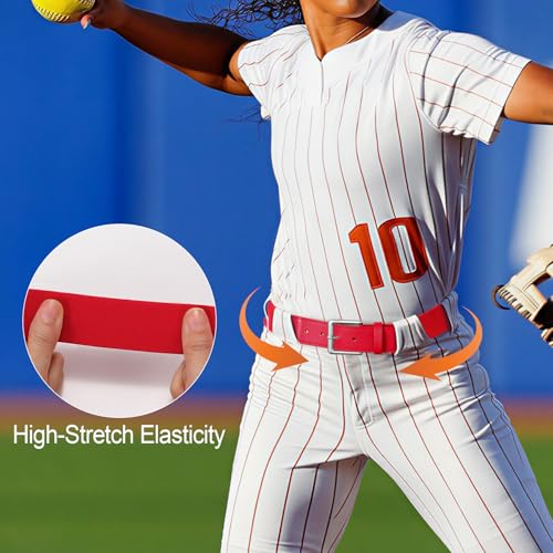Image of XZQTIVE Baseball Socks and Belt Combo,Over the Knee Softball Socks and Belt,Knee High Football Socks for Kids Youth Adults