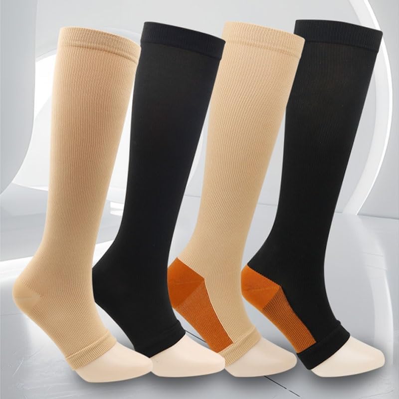 Men's Women's Outdoor Sports Pressure Socks Elastic Toe Compression