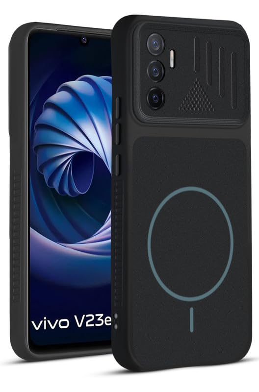 Mr. Case Back Cover for Vivo V23e 5G | Ring Design Protective Case with Camera Cut Protection | Anti Slip Grip | Shockproof Mobile Cover – Stone Black Mr. Case Back Cover for Vivo V23e 5G | Ring Design Protective Case with Camera Cut Protection | Anti Slip Grip | Shockproof Mobile Cover – Stone Black