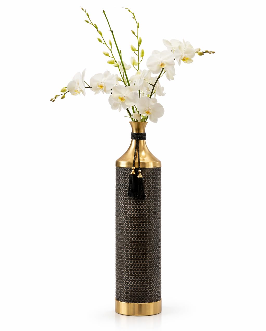 Heaven Home by V Decore Metal Flower Vase | Decorative Tall Iron Pot for Living Room, Tabletop & Corner Decor | Diwali Gift Item for Home Office, Side Table Decoration | Height 27 Inch-image-34
