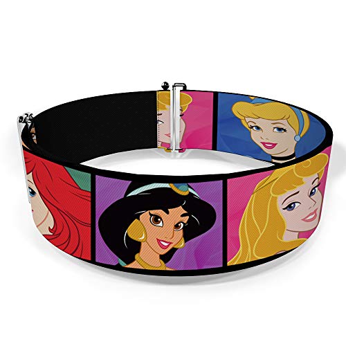 Buckle-Down Disney Belt, Cinch Belt Disney Princess Blocks, 3.0 Inch Wide, Adjustable2
