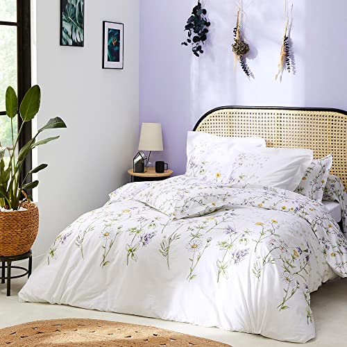 Linnea Drap Plat 280x310 cm 100% Coton FOLIFLORA Blanc