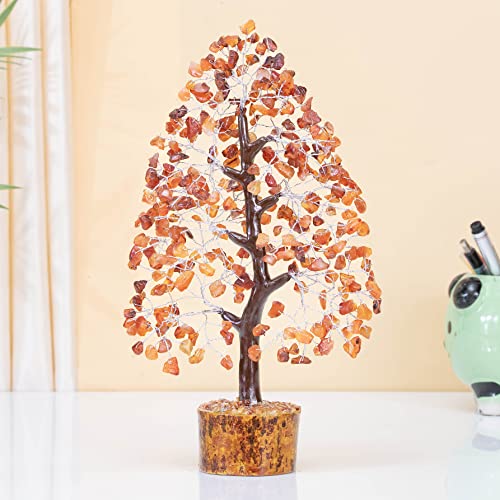 Image of ZAICUS Carnelian Crystal Tree of Life Gemstone Bonsai Gift