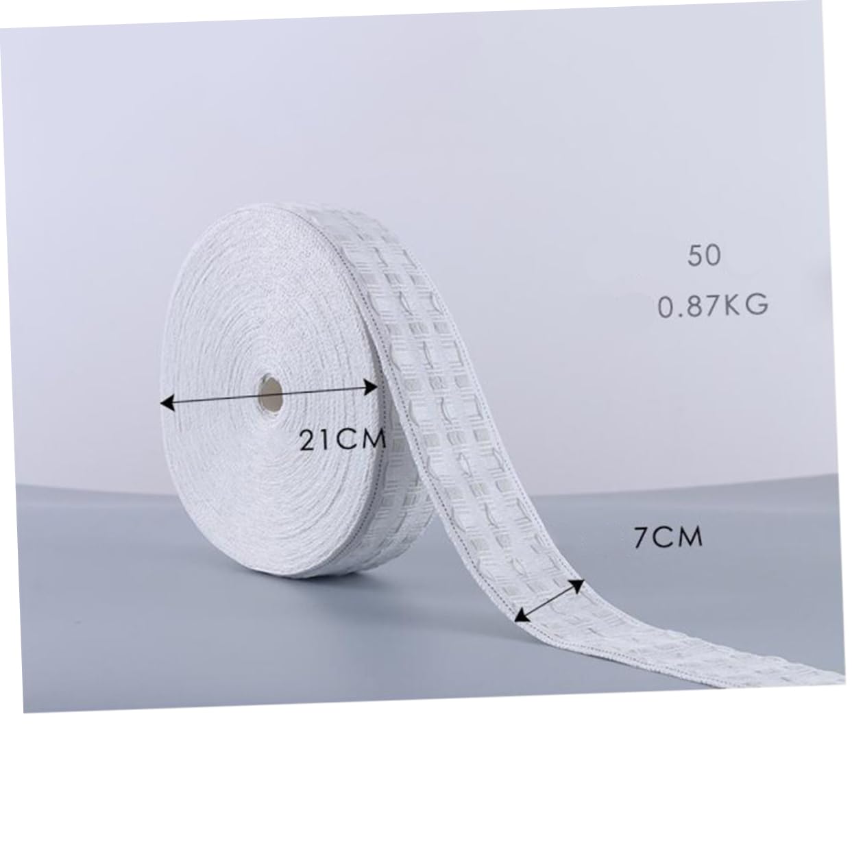 Alipis 50m Rideau Blanc avec Fronces pour Créer des Plis Accessoire pour Décorations De Fenêtres Et Projets DIY