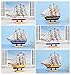 dedoot Wooden Sailboat 6 Pack Miniature Sailboat Model Ship Nautical Decor Tabletop Decorative Ornament for Ocean Theme Home Decor, 5.5x5x1.2 Inch