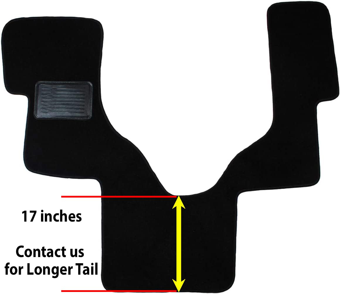 Auto Mat Store One-Piece Front Carpet Floor Mat with Serge Edges and Heel Pad Compatible with 2006-2014 Ford E-Series/Econoline Vans (Black)