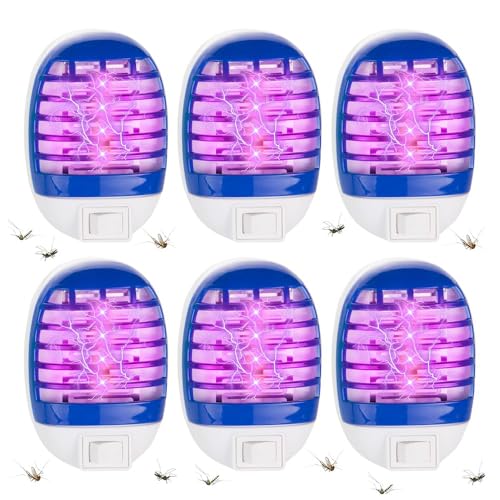 IXYHKB Lámpara Antimosquitos Electrico, 6 PCS Mata Mosquitos Electrico Interior, Lámpara de Insectos, Mata Mosquitos Moscas Lampara para Interior