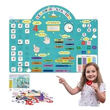 CHEFAN Alphabets Letters and Numbers Felt Board Pieces, 36 * 27 inches, Toddlers ABC Learning Toys, Uppercase Lowercase, Classroom Educational Learning Play Kit Wall Hanging Gift for 3 Years +