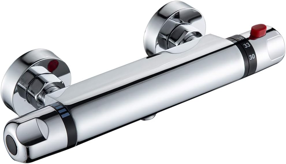 Sccot 浴室用水栓 サーモスタット混合栓 壁付 シャワーバス用 混合水栓 バス用水栓金具 高品質 節水 恒温混合栓 Diy 工具 ガーデン Amazon