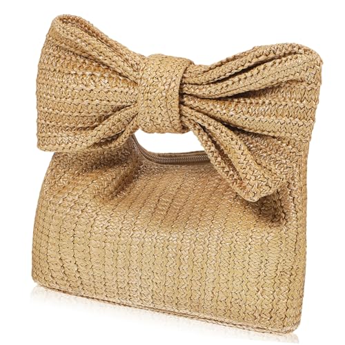 FOMIYES Woven Beach Bag Straw Bag for Women Straw Clutch Purses Versatile Purse