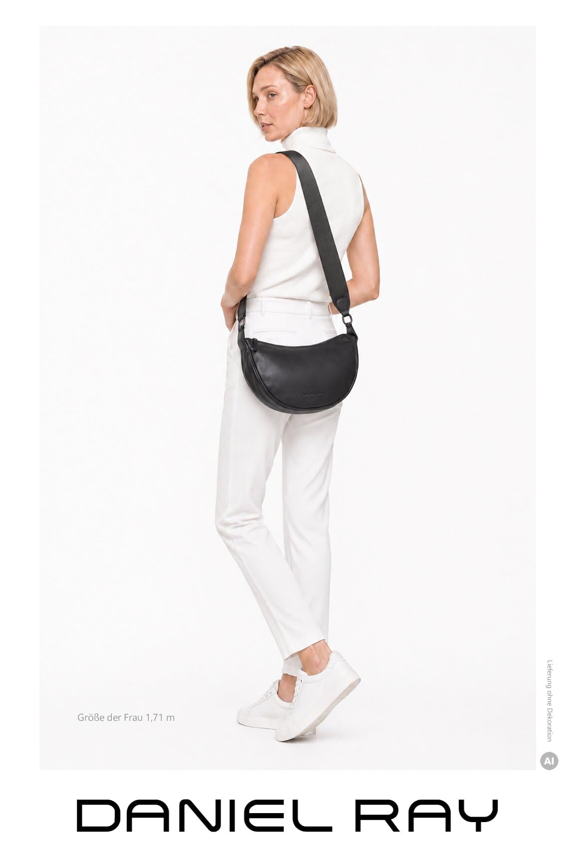 Handtasche Leder Moonbag Crossbody Schultertasche Portaugusta 1595 +e