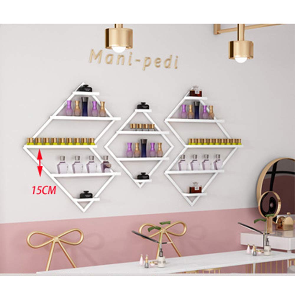 AAGAZA Metal Nail Polish Display Shelf Wall Hanging Nail Polish Wall Mounted Organizer Rack Nail Polish Holder for