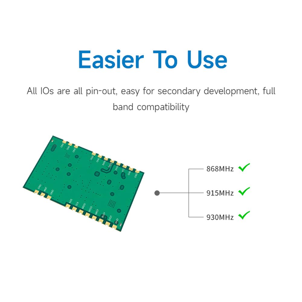 Lora SPI Wireless-Modul, 868 MHz, 915 MHz, SX1262, E22-900M33S, 2 W, lange Distanz, 16 km PA+LNA Low Power Lora RF Transceiver