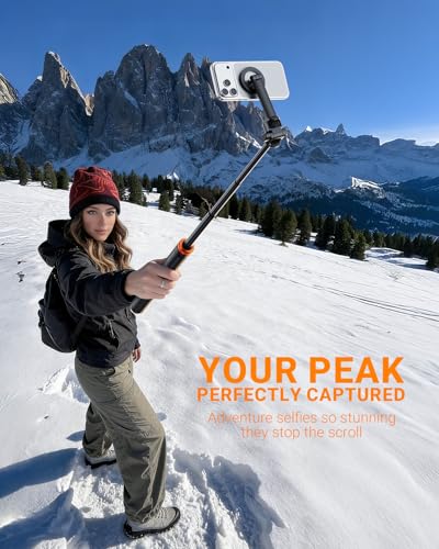 Image of EUCOS 62 inch Magsafe Tripod, Tripod for iPhone & Magnetic Selfie Stick Tripod with Remote, Strong Magnetic Phone Holder for Magsafe, Extendable Phone Tripod Stand for iPhone