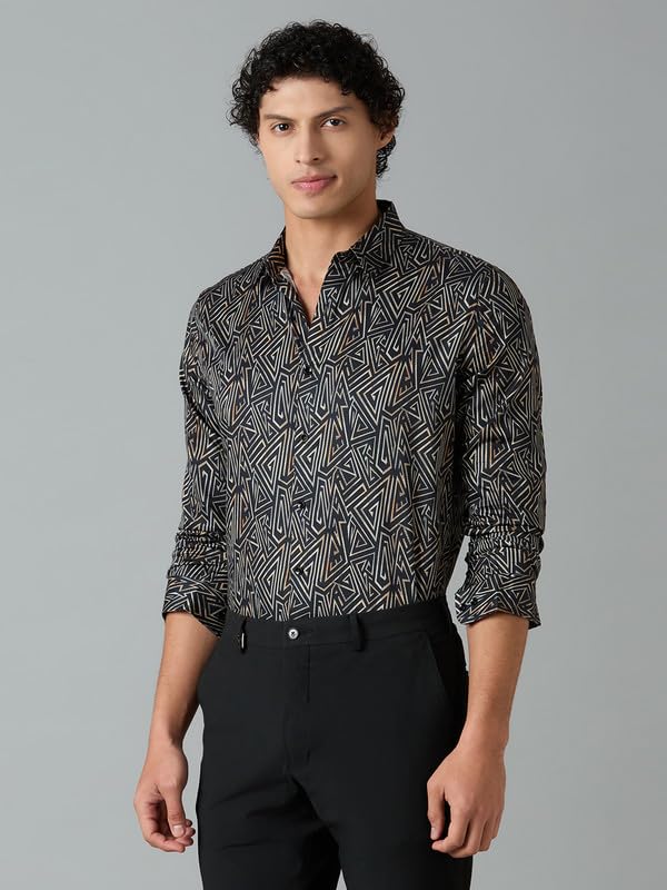 Image of MARK & ALBERT Men's Slim Fit Cotton Formal Shirt