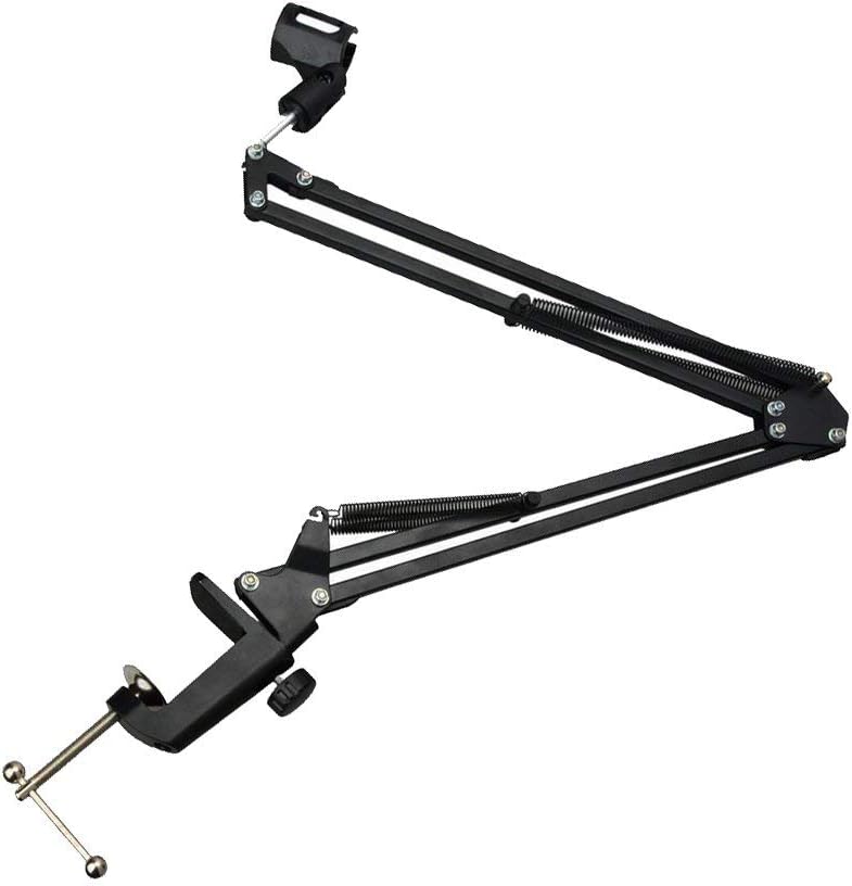 Syskonics Professional Studio Recording Microphone Stand Black Suspension Scissor Arm (Black)