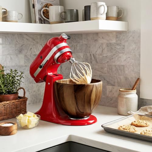 Tazón de mezcla de madera de nogal premium 5 QT miniatura 7