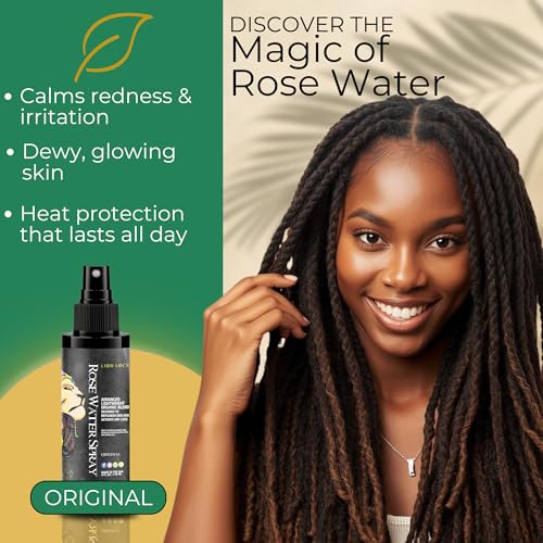 Lion Locs Rosewater Moisturizing Spray for Locs and Skin | Organic Vegan Conditioner Rose Water for All Hair Types (4oz, Original) Detail