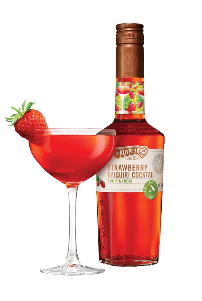 De Kuyper Strawberry Daiquiri Ready-To-Drink Getränke-Mix für 4 servierfertige Cocktails 14.5% Vol (1 x 0.5l)