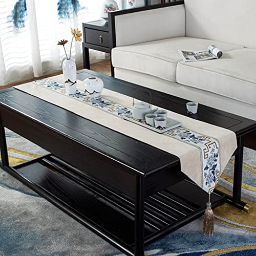 Chemin de table de 240 cm de long rustique pour linge de table mariage et fêtes