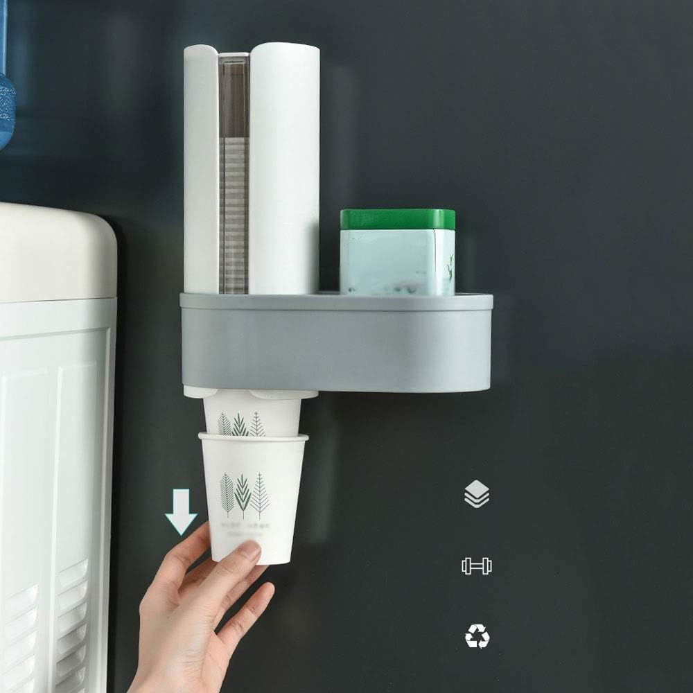 Wall Mount Disposable Paper Cup Coffee Dispenser Holder Automatic Drop Taker for Home