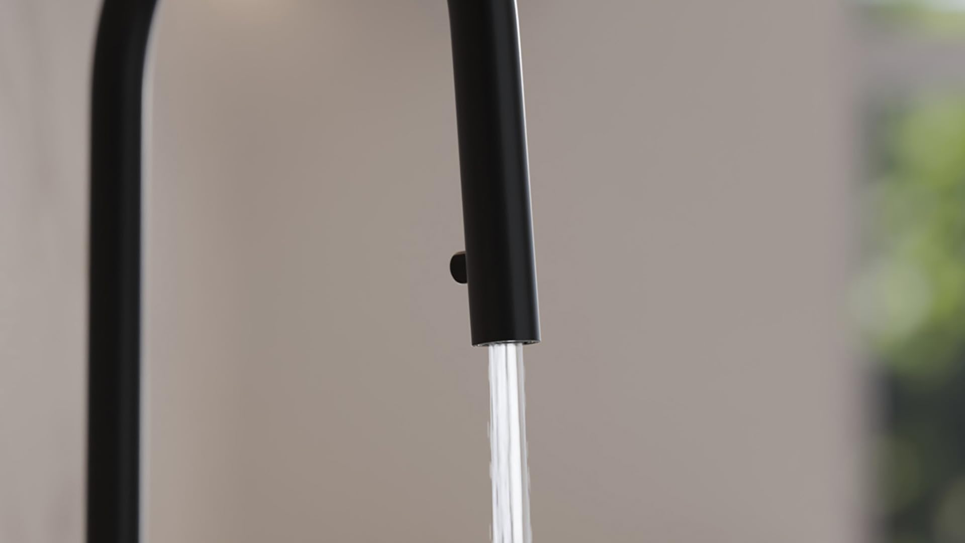 PRIMAGRAN Grifo de cocina 9050 negro con dos tipos de chorro, Grifo de alta presión, Grifo de Fregadero con caño extraíble