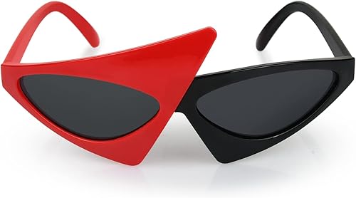 PLAY BLING Gafas de sol de fiesta novedosas de los años 80, gafas asimétricas de neón para baile de hip hop, fiesta de Halloween