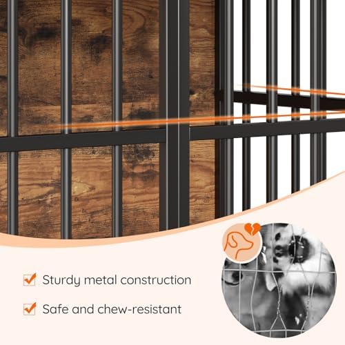 HOOBRO 38.6" Dog Crate Furniture — bottom and base construction detail