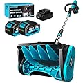 LDHTHOPI Cordless Snow Shovel, 40V | 13-Inch | 2X 4.0 Ah Batteries & Quick Charger, Brushless Battery Powered Electric Snow Blower, Adjustable Front Handle and Deflector for Driveway,Yard and Patio