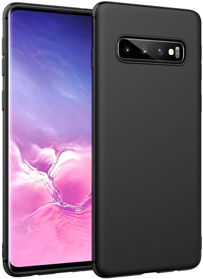 Amfilwac Samsung Galaxy S10 Case, Ultra Slim Crystal Clear Soft Flexible Silicone Gel TPU cover, Drop protection Anti-Scratch For Samsung Galaxy S10 Case (black)