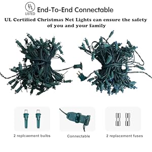 100 LED Christmas Lights 5 ftx5ft Christmas Net Lights Outdoor Indoor Mesh Christmas Decorations Lights string,Perfect for Bushes or Trees, Green Wire(Warm White) 100 LED Christmas Lights 5 ftx5ft Christmas Net Lights Outdoor Indoor Mesh Christmas Decorations Lights stringPerfect for Bushes or Trees Green WireWarm White