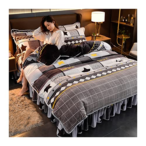 Housse de Couette en Velours Doux RWRAPS Parure de Lit Prestige