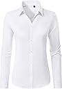 Button Down Shirts for Women Wrinkle Free Dress Shirt Classic Fit Long Sleeve Casual Business Blouse Work