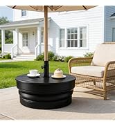 Olilawn Foldable Heavy-Duty Patio Umbrella Base,110lb Capacity Fillable Planter Umbrella Stand Fi...