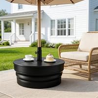 Olilawn WN Foldable 110 lb Heavy-Duty Outdoor Umbrella Stand Base (1.18"-1.97" Pole) (InkBlack)