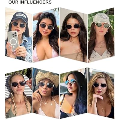 SOJOS Retro Oval Sunglasses for Women Trendy Classic Shades UV400 Protection SJ1256