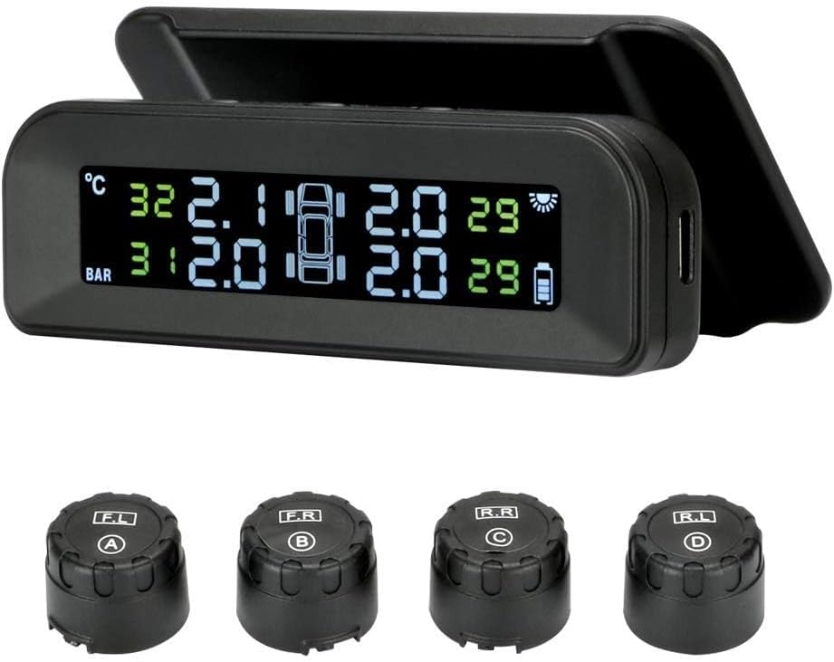 Skyshop® Solar C260 (Voice Alert) Windshield USB/Solar TPMS (Car Tyre ...
