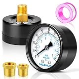 MEANLIN MEASURE 0-100Psi 2" DIAL FACE 1/4" NPT Well Pump Pressure Gauge, with 1/4" x 1/2" NPT and 1/