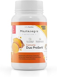 Curcuma Duo Prosorb 60 cápsulas - Dois Tipos de Curcumina e Alta Biodisponibilidade - Montenegro Nutrition