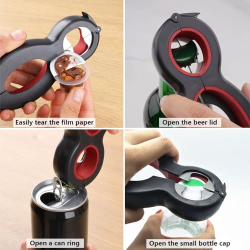 Multifunctional Jar Opener for Weak Hands, Adjustable Manual Jar & Bottle Opener with Easy Pull Ring, Tear Film, Easy Grip, Effortless Can Opener Any Size Jar Lid Opener for Seniors with Arthritis — view 4