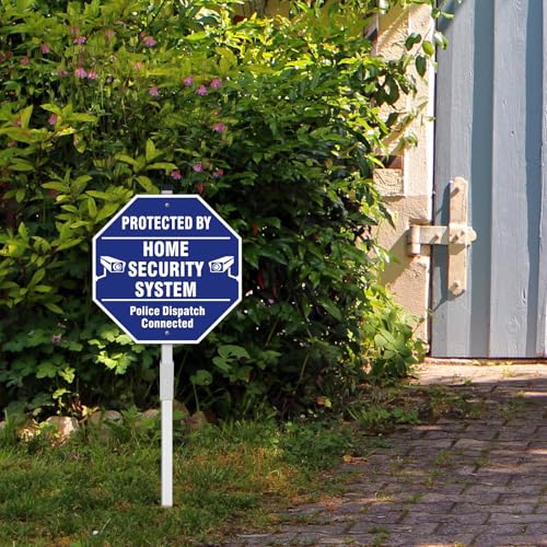 Panneau Protected By Home Security System étanche pour sécuriser un jardin - 6
