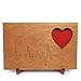 Love, Valentines Day Wood Card with Stand. Handmade Wooden Gift for Wedding Anniversary, Valentine's Day, Happy Birthday. Present for Him, Boyfriend, Men, Husband or Her, Girlfriend, Women, Wife.