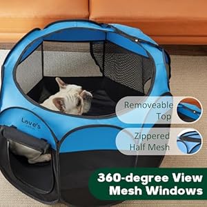 Loves Cabin Pet Puppy Dog Playpen Small Dog Tent Crates Cage Indooroutdoor Portable Playpen for Dog and Cat Foldable Pop Up Dog Kennel Playpen with Carring Case Removable Zipper Top Blue  Cucciolini Doodles Loves cabin pet puppy dog playpen small dog tent crates cage indooroutdoor portable playpen for dog and cat foldable pop up dog kennel playpen with carring case removable zipper top blue   cucciolini doodles