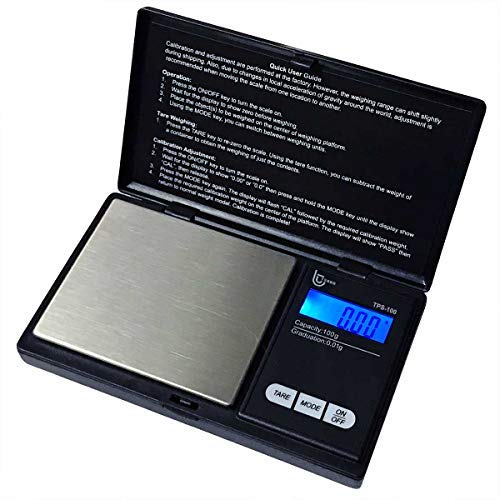 Tesso Digital Mini Pocket Scale High Accuracy Jewelry/Food/Medicine Scale, Electronic Gram Scale with Slim Design (100g x 0.01g)