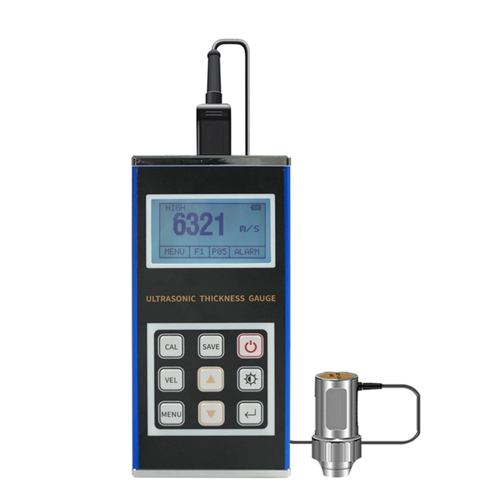 Thickness Gauge Ultrasonic Coating Thickness Gauge with Metal Shell High Precision Measurement Tool
